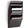 Durable Prospekthalter 1709785060 Flexiboxx, Wandprospekthalter Kunststoff 6 X A4 Quer, Schwarz