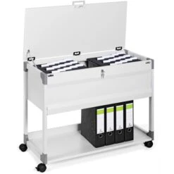 Durable 24 Durable Hängeregistraturwagen 3787-10 Multi, Für 100 Mappen A4, Grau, Abschließbar