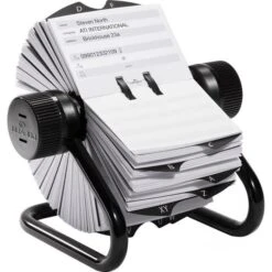 Durable 2482 Telindex Rollkartei Adresskarten, Schwarz