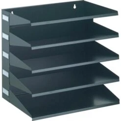 Durable Sortierstation 3360-01 Sortierreck, A4, 5 Fächer, 5 Etagen, Metall, Schwarz