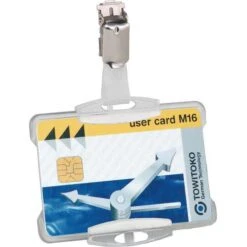 Durable Ausweishalter 8118-19, Hartplastik, Clip, Ausweishülle, Transparent, 25 Stück