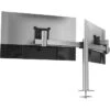 Durable Monitorhalterung 5086-23, Silber, Für 2 Displays, VESA TFT, Kabelloch-Befestigung