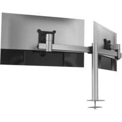 Durable Monitorhalterung 5086-23, Silber, Für 2 Displays, VESA TFT, Kabelloch-Befestigung
