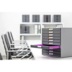 Durable Schubladenbox 763027, Varicolor Mix 10, A4, Kunststoff, 10 Fächer, Geschlossen, Bunt / Weiß -Durable 3dc2a462ab8acc12984b61eeabc613bb3c6ba8ba schubladenbox durable 763027 varicolor mix 10 a4