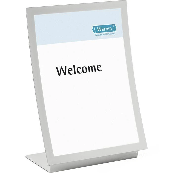 Durable Tischaufsteller 4979-23 Duraview Table, A4 Hoch Oder Quer, Aus Metall, L-Form, Einseitig 2 Durable Tischaufsteller 4979-23 Duraview Table, A4 Hoch Oder Quer, Aus Metall, L-Form, Einseitig – Bild 2