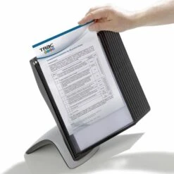 Durable Sichttafelsystem Sherpa Style Table 10, 5855-01, A4, Tischständer, Schwarz, 10 Sichttafeln -Durable 50a4c51af85a42f7a1f8f07a764c355bd1aa04d1 sichttafelsystem durable sherpa style table 10