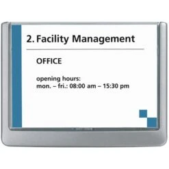 Durable Türschild 4861-37, Click Sign A6, Graphit, Aus Kunststoff, 14,9 X 10,55cm