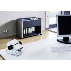 Durable Hängeregistraturwagen 3080-121 DesignLine, Für 100 Mappen A4, Anthrazit/silber, Abschließbar -Durable 56cc62bd38e852f9d9025c99e8961a3384222dc7 haengeregistraturwagen durable 3080 121 designline