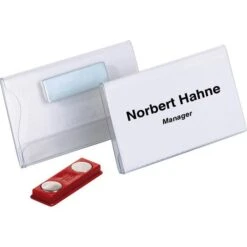 Durable Namensschilder 8116-19, 75 X 40 Mm, Mit Magnet, Kunststoff, 25 Stück