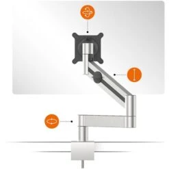 Durable Monitorhalterung 5084-23 Monitor-Arm, Für VESA TFT, Kabelloch-Befestigung, Silber -Durable 591193513192223834a93a8b0d3364850448fd10 monitorhalterung durable 5084 23 monitor arm