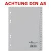 Durable Register 6550-10, A5, A-Z, Kunststoff, 20-teilig, Grau