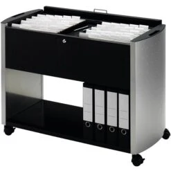 Durable Hängeregistraturwagen 3080-121 DesignLine, Für 100 Mappen A4, Anthrazit/silber, Abschließbar -Durable 6499bfb93c19a4c9a22d33ce9129199a7010b459 haengeregistraturwagen durable 3080 121 designline