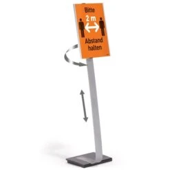 Durable Infoständer 4813-23 Info Sign Stand, A3, Bis 125 Cm Höhenverstellbar, Einschubrahmen