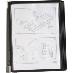 Durable Sichttafelsystem Vario Magnet Wall 5, 5914-01, A4, Wandhalter, Schwarz, 5 Sichttafeln