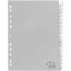 Durable Register 6401-10, A4, A-Z, Kunststoff, 20-teilig, Grau, Mit Fenstertaben