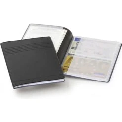 Durable Ausweisetui 2397-58, Schwarz, 8 Fächer, 9,7 X 12,5cm, PVC