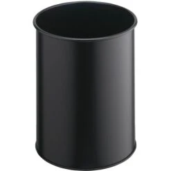 Durable Papierkorb 330101, Schwarz, Rund, Aus Metall, 15 Liter
