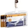 Durable Ausweishalter 8013-19, Hartplastik, Clip, Ausweishülle, 2 Karten, 25 Stück