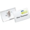 Durable Namensschilder 8693, Click Fold, 90 X 54mm, Mit Kombiklemme, Kunststoff, 5 Stück
