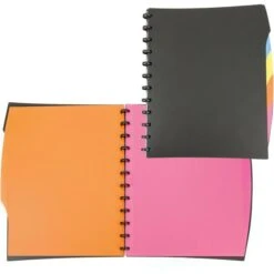 Durable Sichtbuch 2435-01, Duralook Style, A4, Schwarz, Mit Register, 20 Hüllen