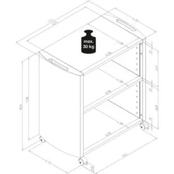 Durable 3101-125 Design Line Bürowagen, 77 X 82 X 44cm, Silber / Anthrazit -Durable 8fd4b2bbc2b08329897ee996c1f4fd58998581d5 buerowagen durable 3101 125 design line