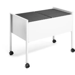 Durable Hängeregistraturwagen 3082-10 Economy, Für 100 Mappen A4, Lichtgrau