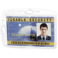 Durable Ausweishülle 8905-19, Hartplastik, A8, Clip-Ausstanzung, Transparent, 85 X 54mm, 10 Stück