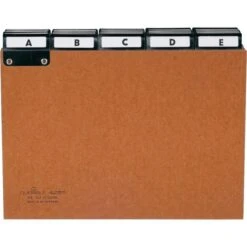 Durable Karteikartenregister 4255-11, A5 Quer, A - Z, Aus Holz, Braun, 25-teilig