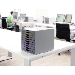 Durable Schubladenbox 763027, Varicolor Mix 10, A4, Kunststoff, 10 Fächer, Geschlossen, Bunt / Weiß -Durable aaf6eddf681c404d0ee435d66f7019259754d564 schubladenbox durable 763027 varicolor mix 10 a4