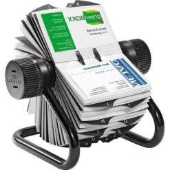 Durable 2481 Visifix Rollkartei Visitenkarten, Schwarz