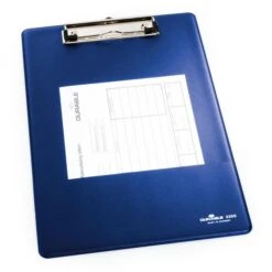 Durable Klemmbrett 235007, A4, Kunststoffbezug, Dunkelblau