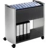 Durable Hängeregistraturwagen 3076-121 DesignLine, Für 80 Mappen A4, Anthrazit / Silber