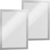 Durable Inforahmen 4841-23 Duraframe Sun, A4, Rückseite Selbsthaftend, Silber, 2 Stück