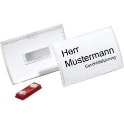 Durable Namensschilder 8212, Click Fold, 75 X 40mm, Mit Magnet, Kunststoff, 10 Stück