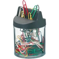 Durable Büroklammerspender 124000, Magnetisch, Mit 125 Klammern, Schwarz/transparent