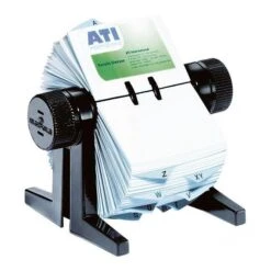 Durable 2447 Visifix Rollkartei Visitenkarten 300, Schwarz